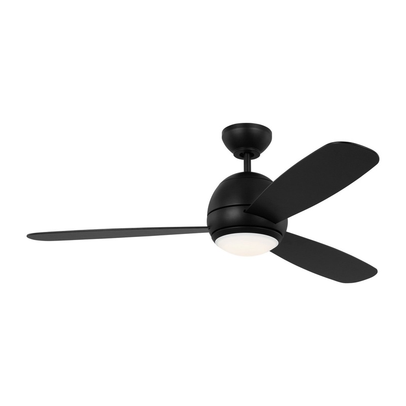 Generation Lighting 3OBSR52MBKD Orbis 52"Ceiling Fan, Midnight Black