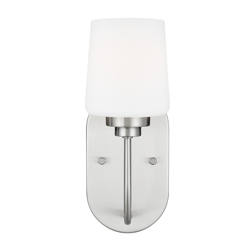 Generation Lighting 4102801-962 Windom One Light Wall / Bath Sconce, Brushed Nickel