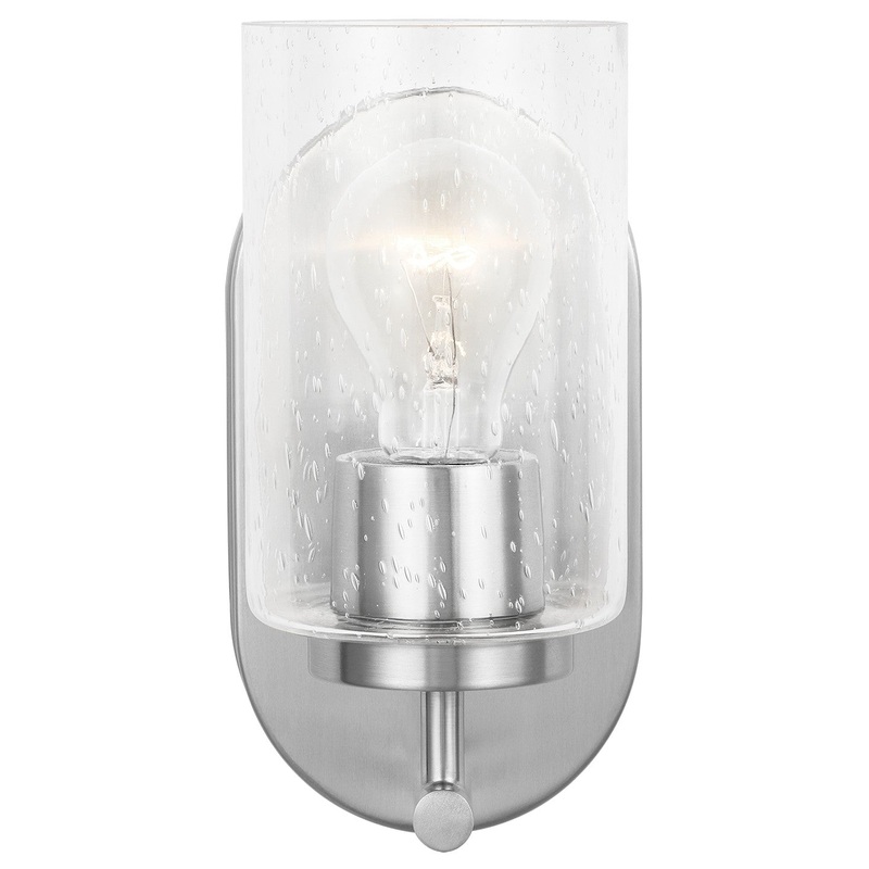 Generation Lighting 41170-962 Oslo One Light Wall / Bath Sconce, Brushed Nickel