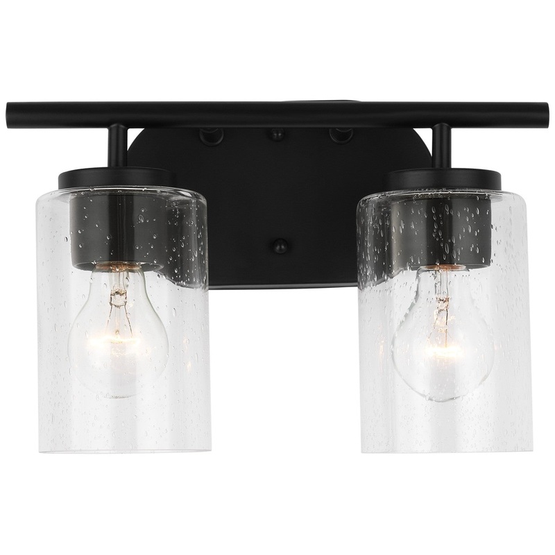 Generation Lighting 41171-112 Oslo Two Light Wall / Bath, Midnight Black