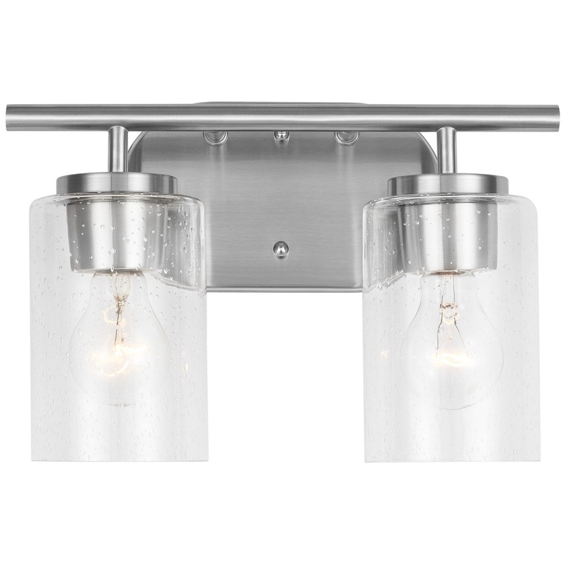 Generation Lighting 41171-962 Oslo Two Light Wall / Bath, Brushed Nickel
