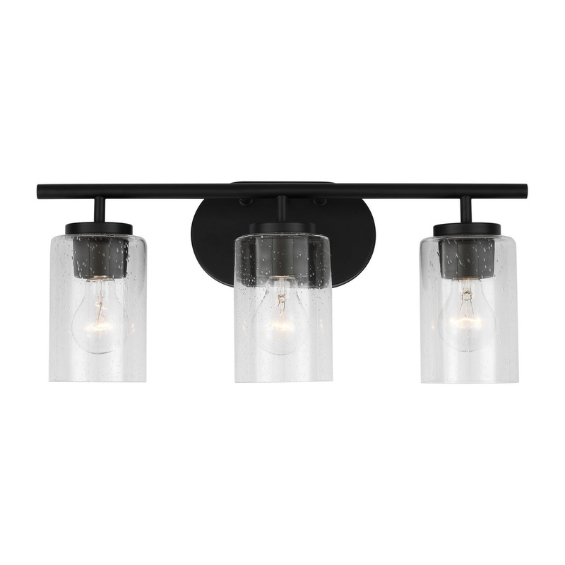 Generation Lighting 41172-112 Oslo Three Light Wall / Bath, Midnight Black