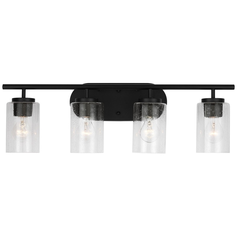 Generation Lighting 41173-112 Oslo Four Light Wall / Bath, Midnight Black