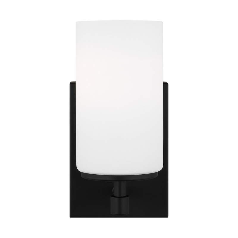 Generation Lighting 4124601-112 Alturas One Light Wall / Bath Sconce, Midnight Black