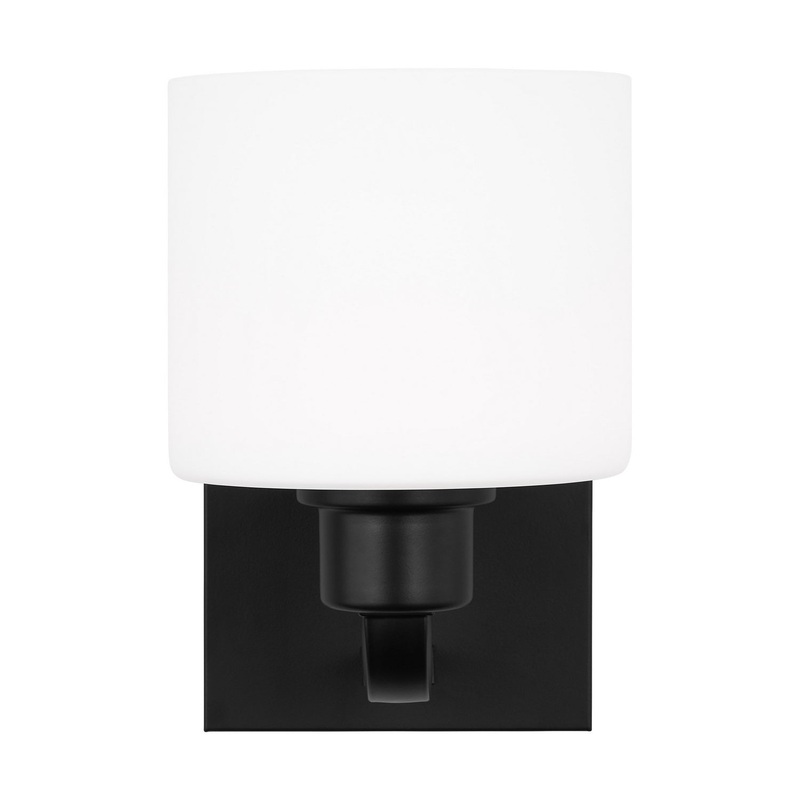 Generation Lighting 4128801EN3-112 Canfield One Light Wall / Bath Sconce, Midnight Black