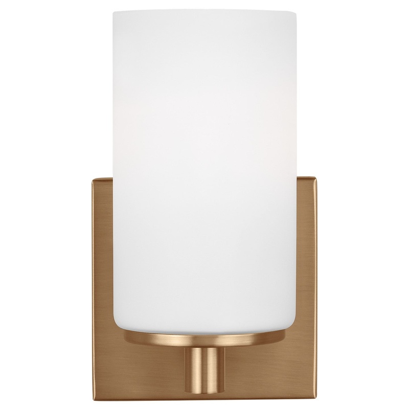 Generation Lighting 4139101-848 Hettinger One Light Wall / Bath Sconce, Satin Brass
