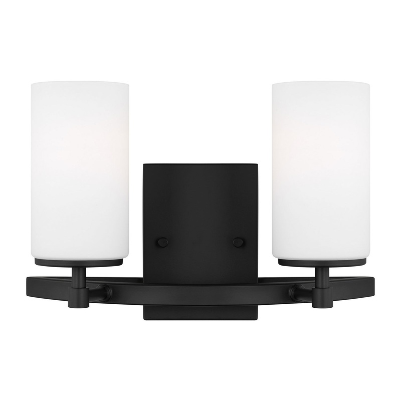 Generation Lighting 4424602-112 Alturas Two Light Wall / Bath, Midnight Black