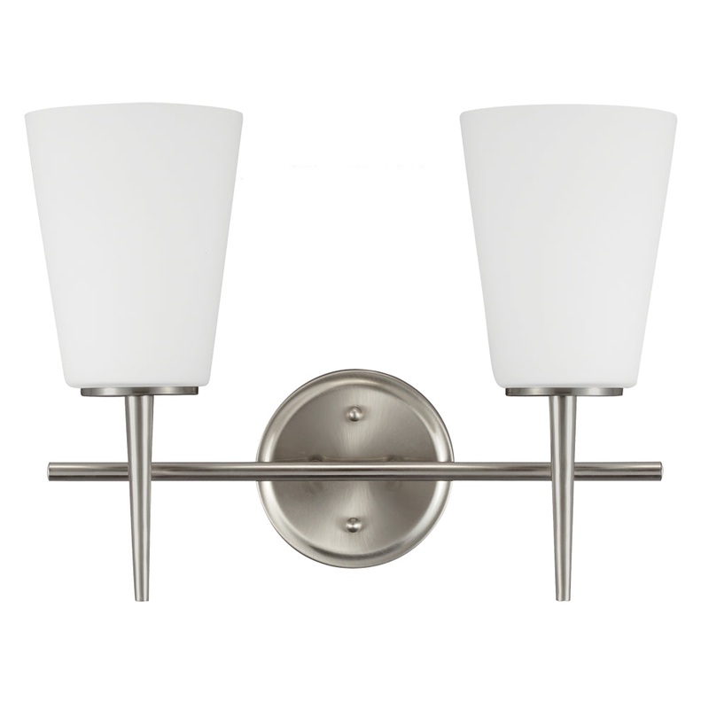Generation Lighting 4440402-962 Driscoll Two Light Wall / Bath, Brushed Nickel
