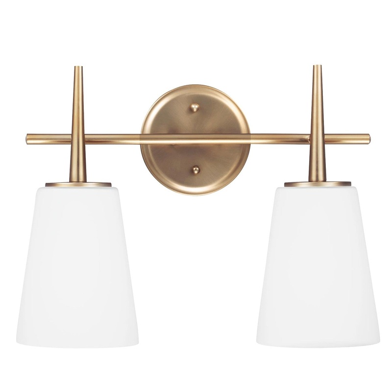Generation Lighting 4440402EN3-848 Driscoll Two Light Wall / Bath, Satin Brass