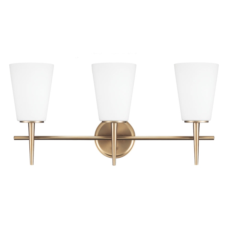 Generation Lighting 4440403-848 Driscoll Three Light Wall / Bath, Satin Brass