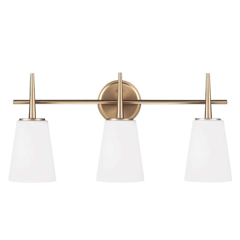 Generation Lighting 4440403EN3-848 Driscoll Three Light Wall / Bath, Satin Brass