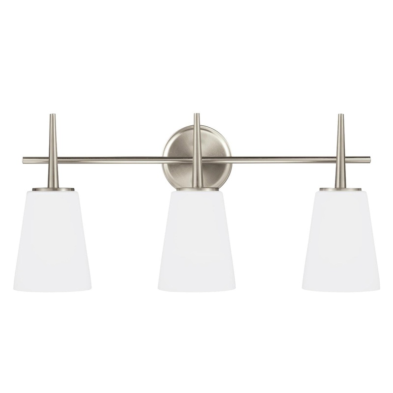 Generation Lighting 4440403EN3-962 Driscoll Three Light Wall / Bath, Brushed Nickel