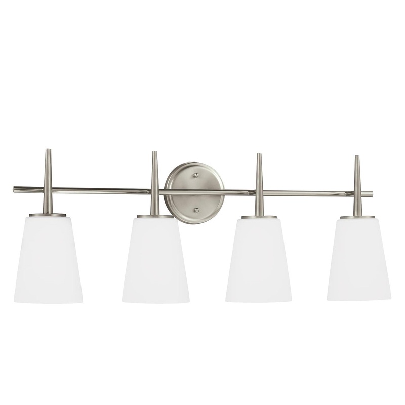 Generation Lighting 4440404EN3-962 Driscoll Four Light Wall / Bath, Brushed Nickel