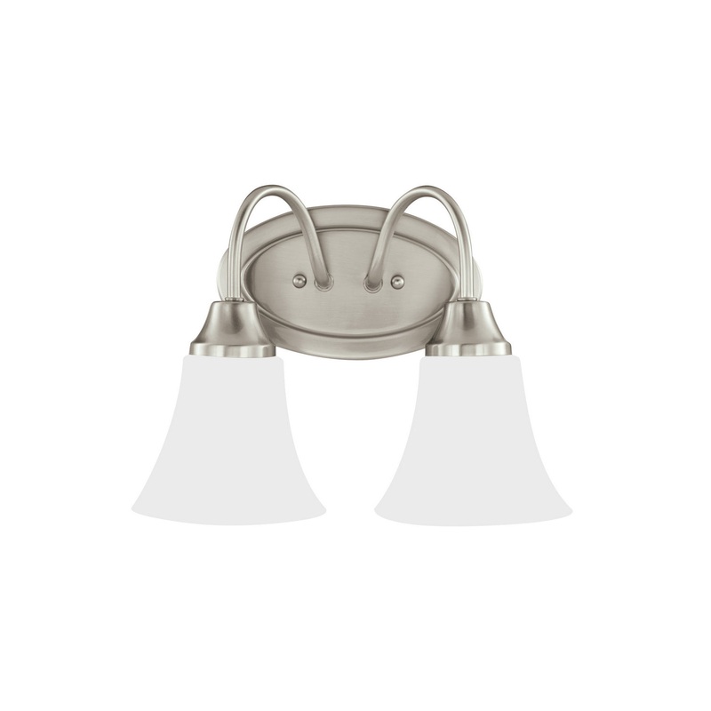 Generation Lighting 44806EN3-962 Holman Two Light Wall / Bath, Brushed Nickel