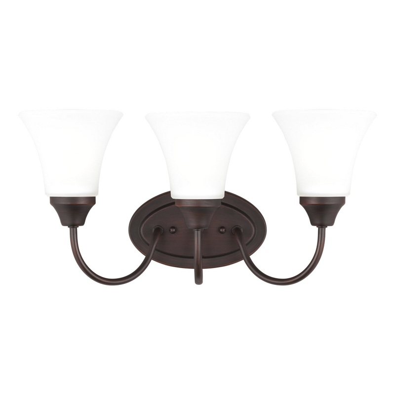 Generation Lighting 44807-710 Holman Three Light Wall / Bath, Bronze