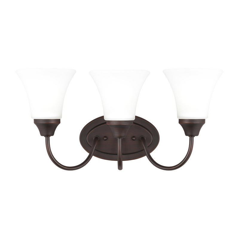 Generation Lighting 44807EN3-710 Holman Three Light Wall / Bath, Bronze