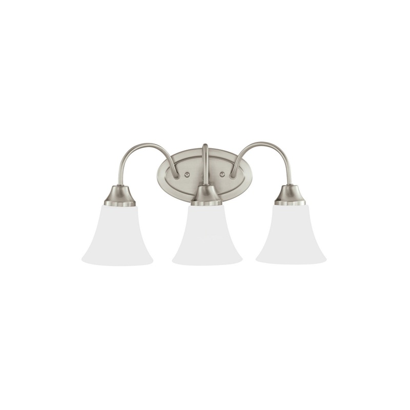 Generation Lighting 44807EN3-962 Holman Three Light Wall / Bath, Brushed Nickel