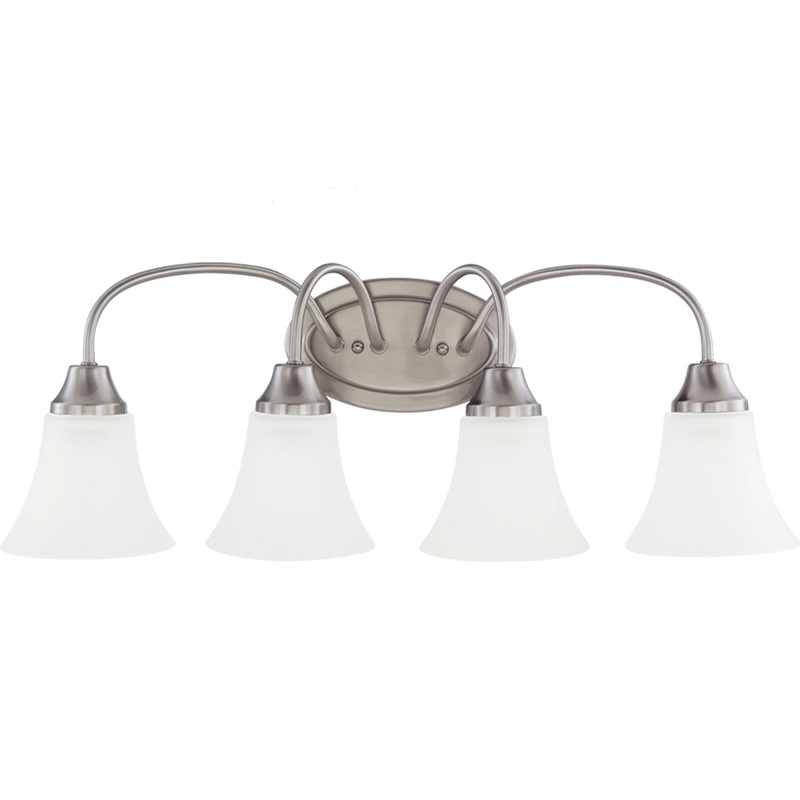 Generation Lighting 44808-962 Holman Four Light Wall / Bath, Brushed Nickel