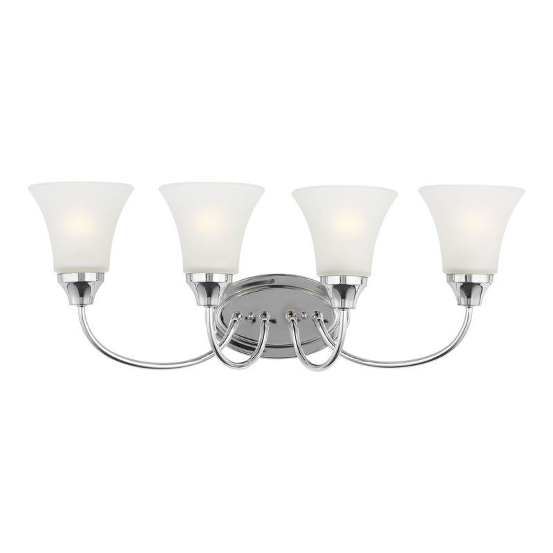 Generation Lighting 44808EN3-05 Holman Four Light Wall / Bath, Chrome