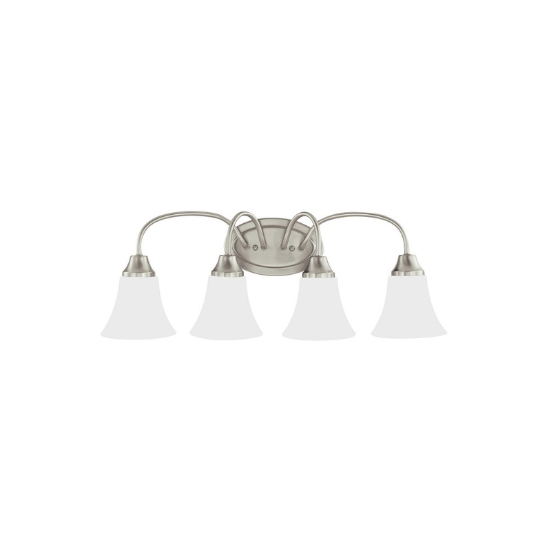 Generation Lighting 44808EN3-962 Holman Four Light Wall / Bath, Brushed Nickel