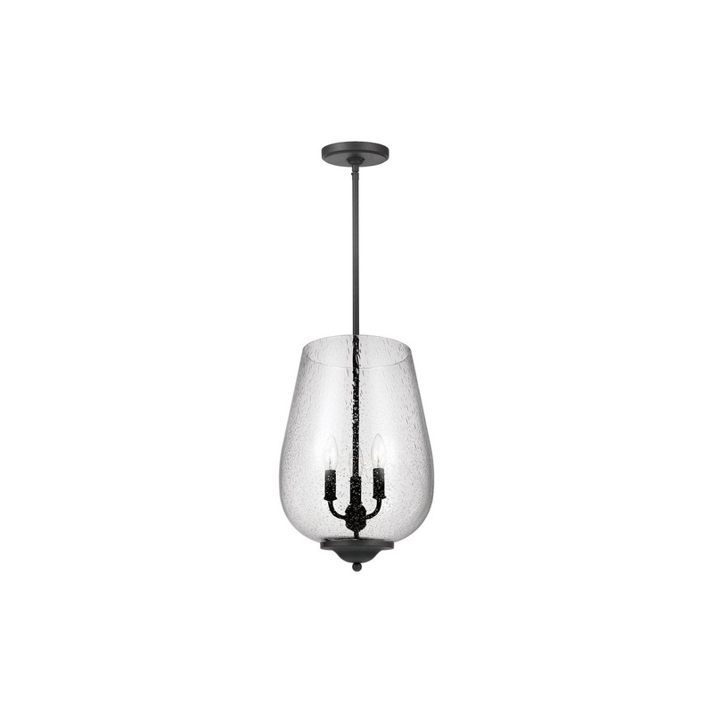 Generation Lighting 5127803EN-112 Belton Three Light Hall / Foyer, Midnight Black (Discontinued)