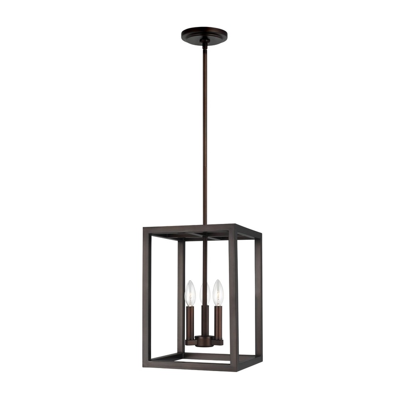 Generation Lighting 5134503-710 Moffet Street Three Light Hall / Foyer Pendant, Bronze