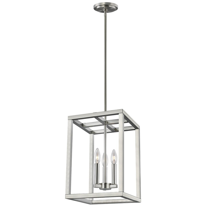 Generation Lighting 5134503-962 Moffet Street Three Light Hall / Foyer Pendant, Brushed Nickel