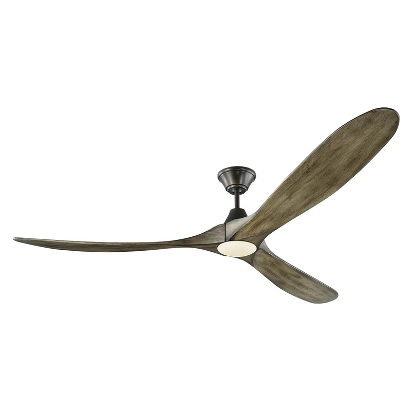 Visual Comfort Fan 3MAVR70AGPD Maverick 70" LED Ceiling Fan, Aged Pewter