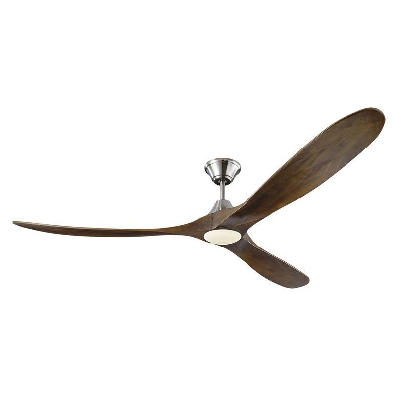 Visual Comfort Fan 3MAVR70BSD Maverick 70" LED Ceiling Fan, Brushed Steel