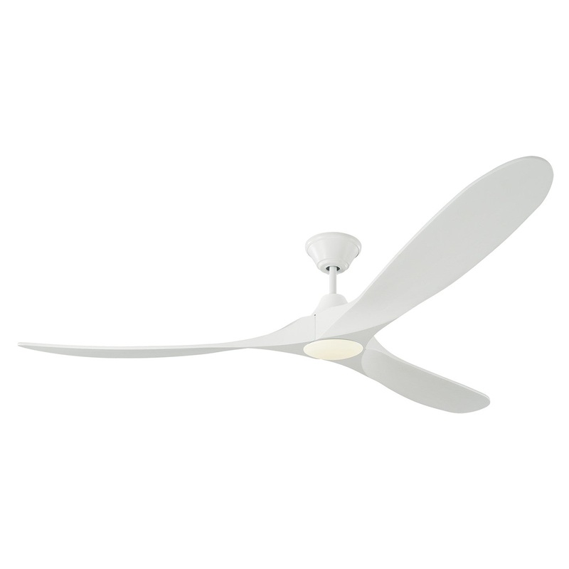 Visual Comfort Fan 3MAVR70RZWD Maverick 70" LED Ceiling Fan, Matte White