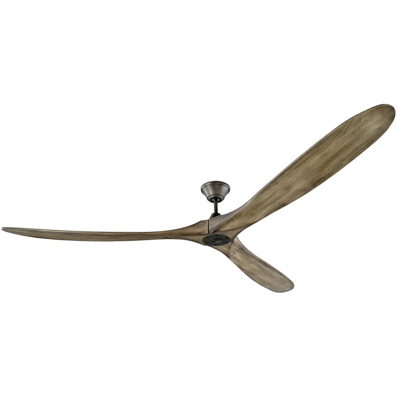 Visual Comfort Fan 3MAVR88AGP Maverick 88" Ceiling Fan, Aged Pewter