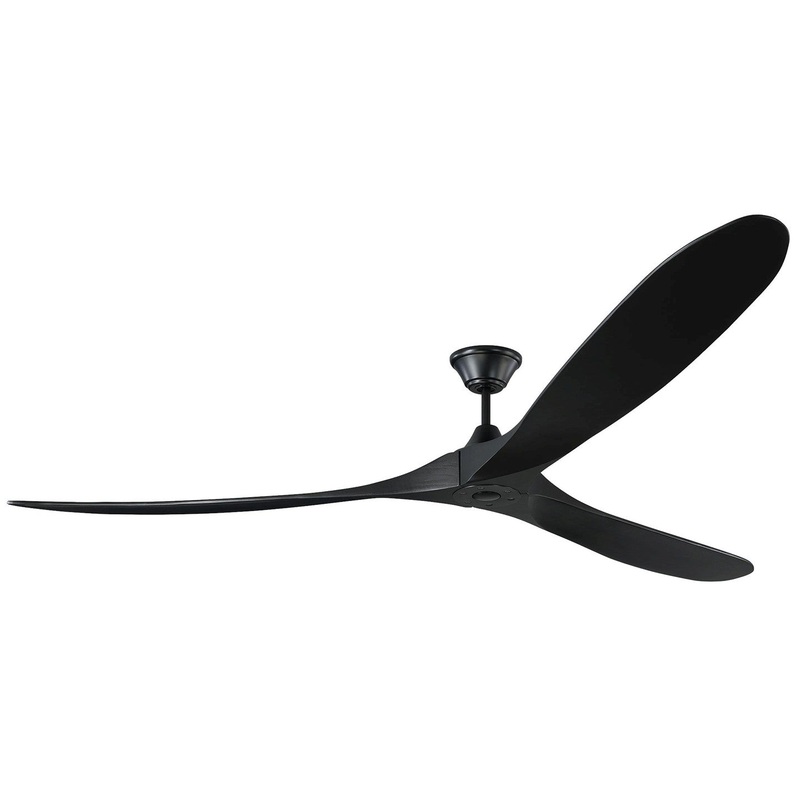Visual Comfort Fan 3MAVR88BKBK Maverick 88" Ceiling Fan, Matte Black