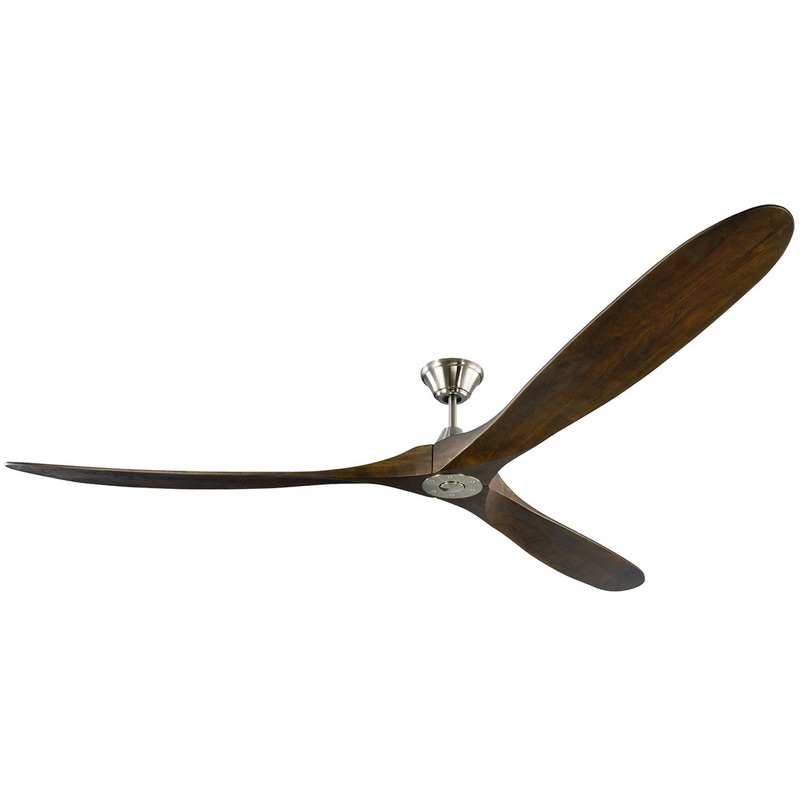 Visual Comfort Fan 3MAVR88BS Maverick 88" Ceiling Fan, Brushed Steel