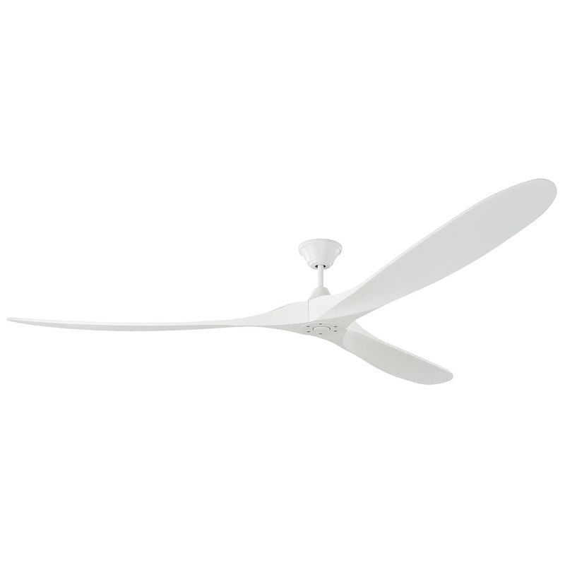 Visual Comfort Fan 3MAVR88RZW Maverick 88" Ceiling Fan, Matte White