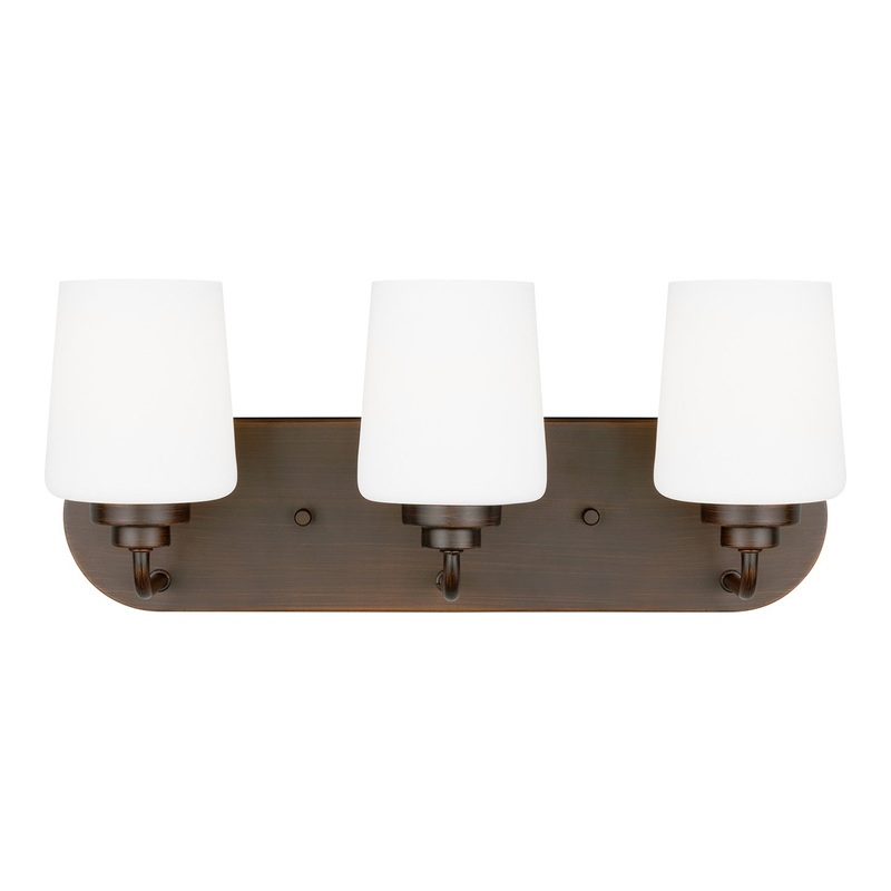 Generation Lighting 4402803-710 Windom Three Light Wall / Bath, Bronze