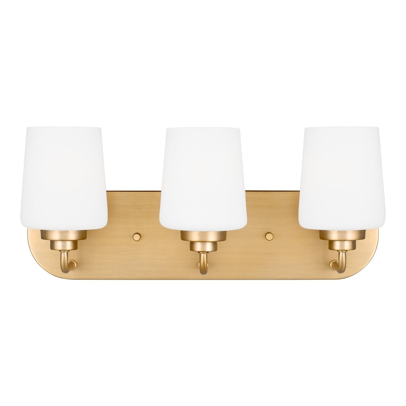 Generation Lighting 4402803-848 Windom Three Light Wall / Bath, Satin Brass