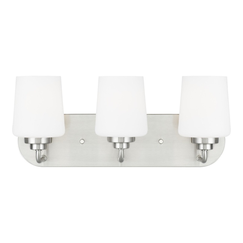 Generation Lighting 4402803EN3-962 Windom Three Light Wall / Bath, Brushed Nickel