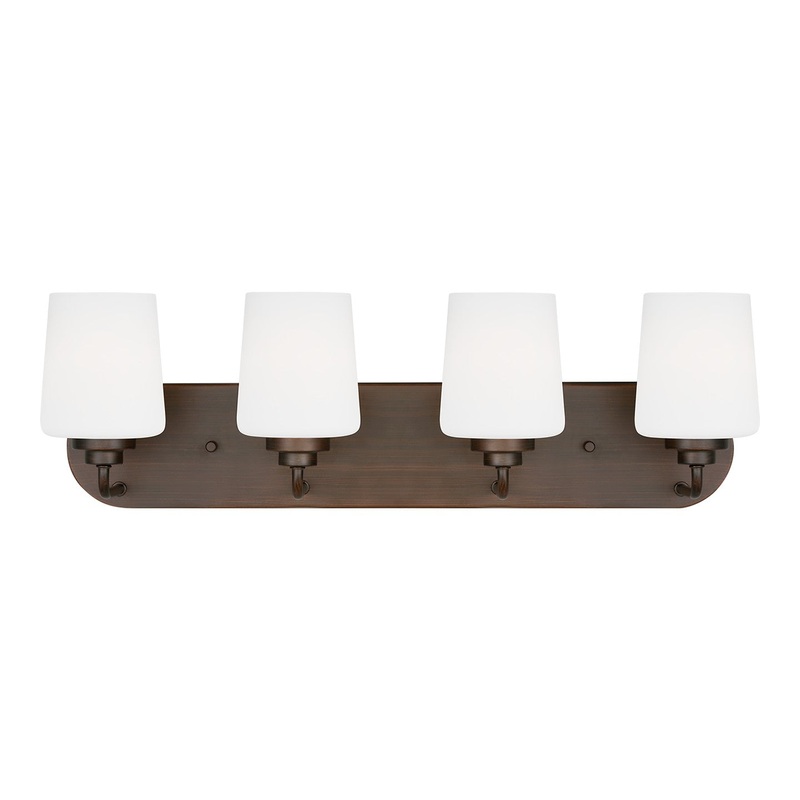 Generation Lighting 4402804-710 Windom Four Light Wall / Bath, Bronze