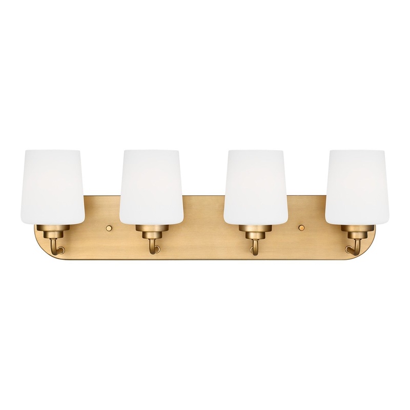 Generation Lighting 4402804-848 Windom Four Light Wall / Bath, Satin Brass