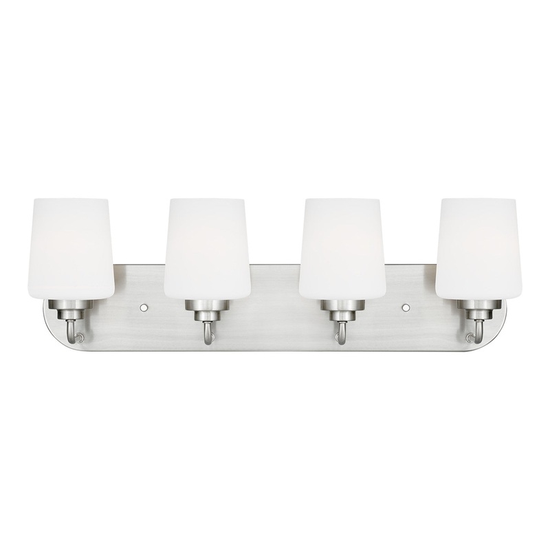 Generation Lighting 4402804EN3-962 Windom Four Light Wall / Bath, Brushed Nickel
