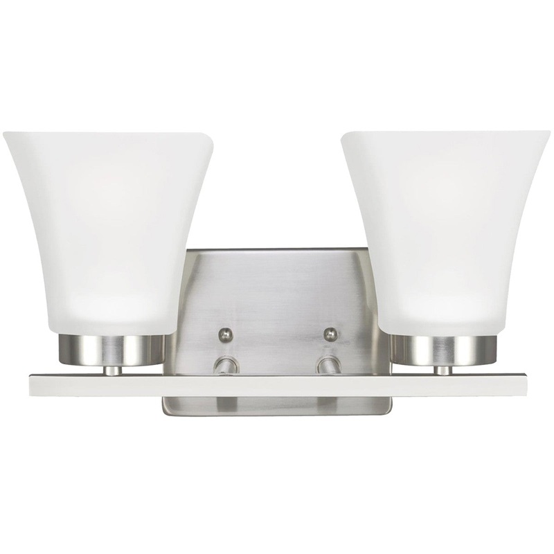 Generation Lighting 4411602-962 Bayfield Two Light Wall / Bath, Brushed Nickel