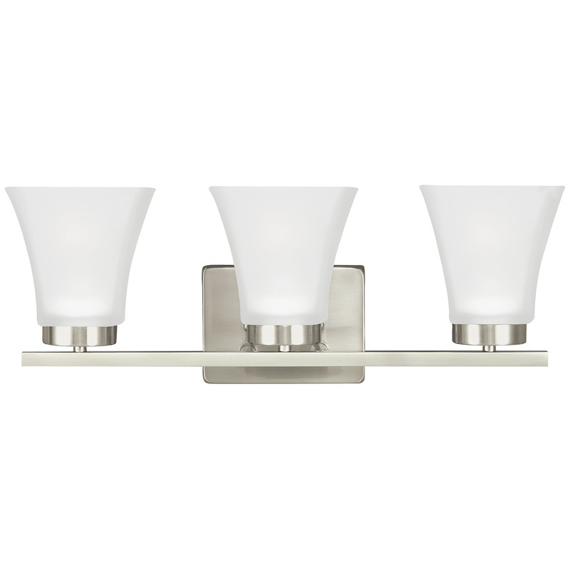 Generation Lighting 4411603-962 Bayfield Three Light Wall / Bath, Brushed Nickel