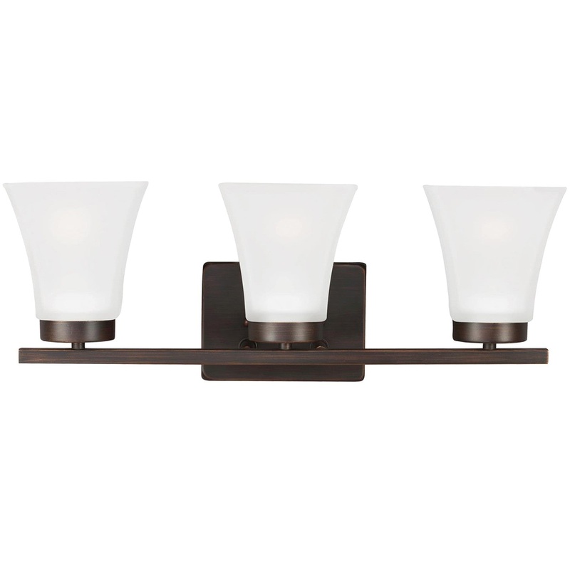 Generation Lighting 4411603EN3-710 Bayfield Three Light Wall / Bath, Bronze