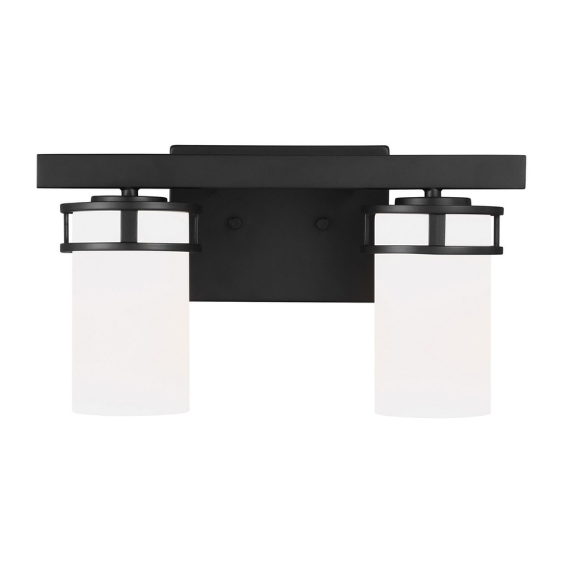 Generation Lighting 4421602-112 Robie Two Light Wall / Bath, Midnight Black