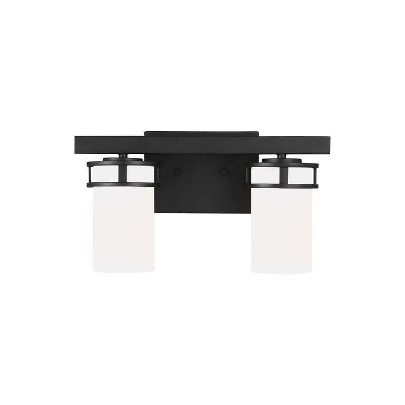 Generation Lighting 4421602EN3-112 Robie Two Light Wall / Bath, Midnight Black