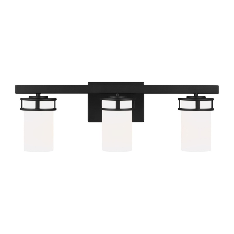 Generation Lighting 4421603-112 Robie Three Light Wall / Bath, Midnight Black