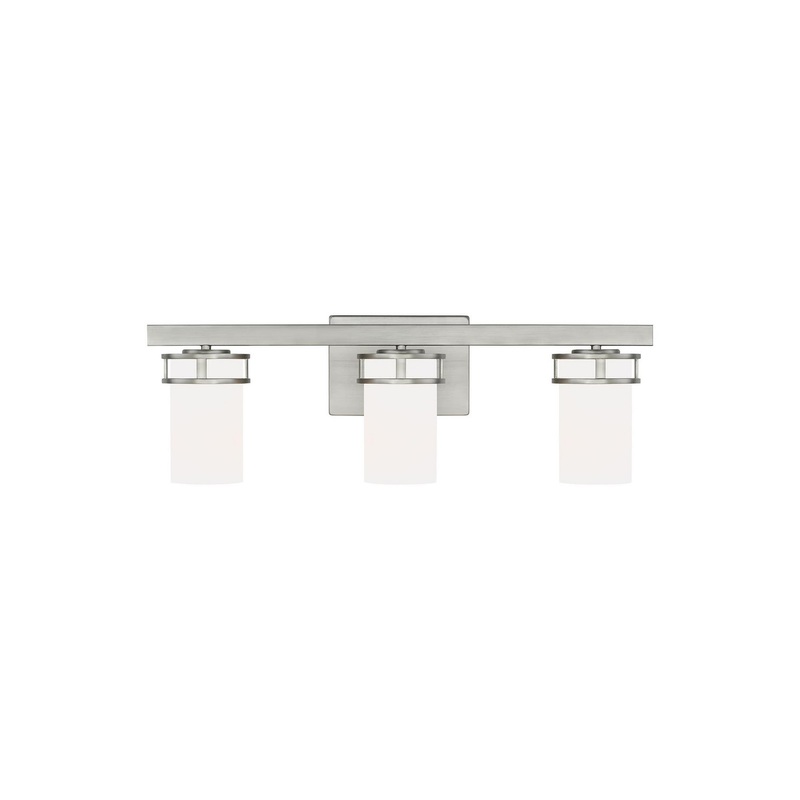 Generation Lighting 4421603EN3-962 Robie Three Light Wall / Bath, Brushed Nickel