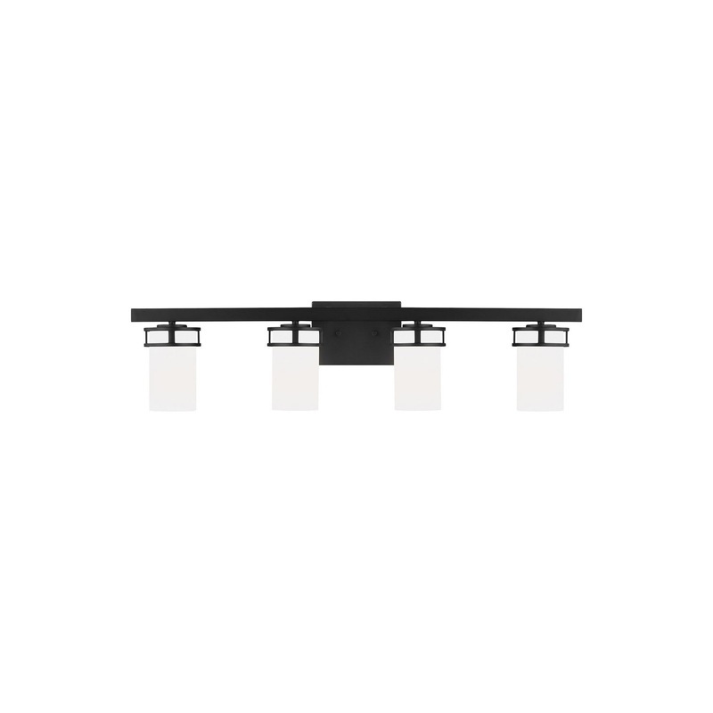 Generation Lighting 4421604EN3-112 Robie Four Light Wall / Bath, Midnight Black