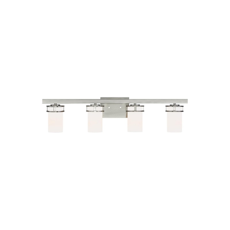Generation Lighting 4421604EN3-962 Robie Four Light Wall / Bath, Brushed Nickel