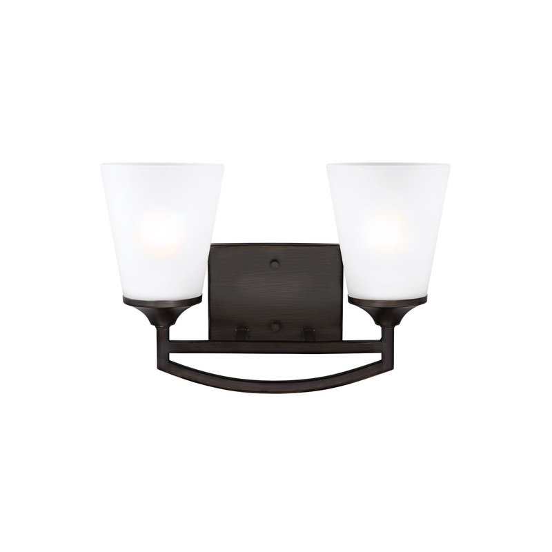Generation Lighting 4424502-710 Hanford Two Light Wall / Bath, Bronze